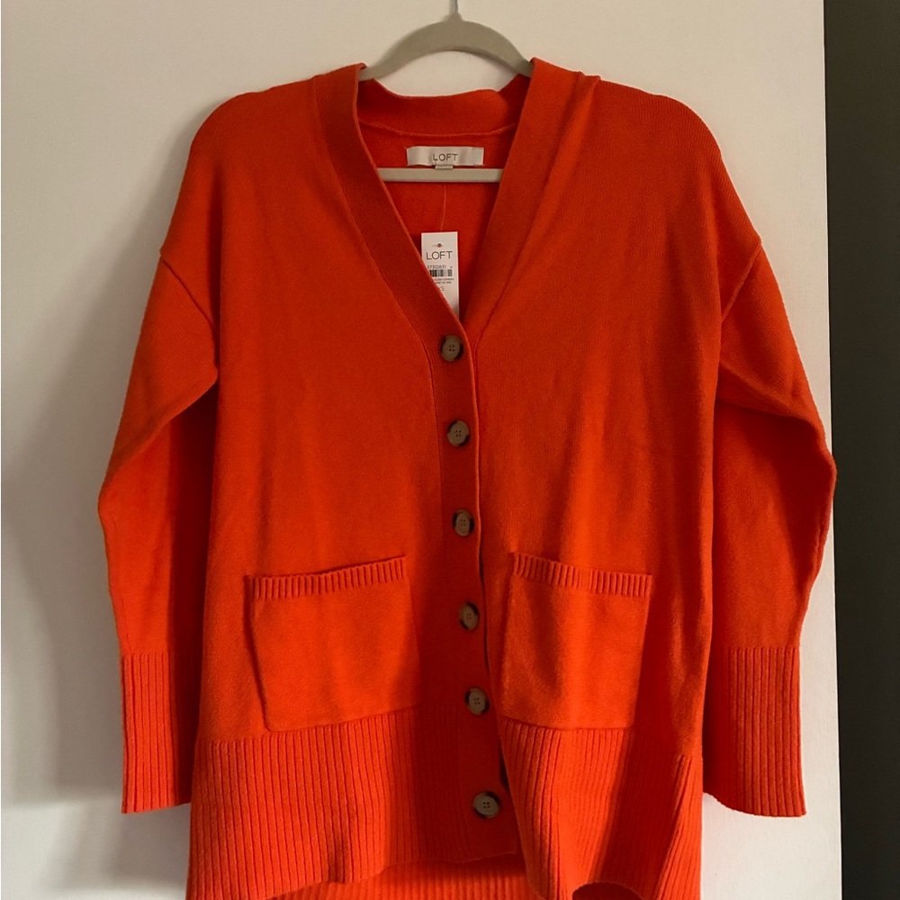 LOFT Bright Orange Women's Cardigan